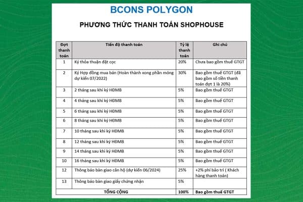 Phương thức thanh toán Bcons Polygon